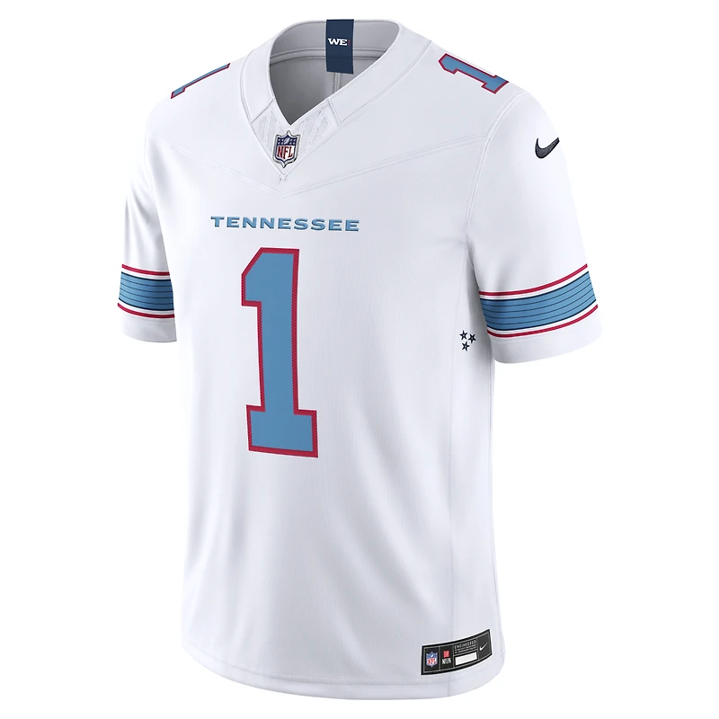 Men's Nike Cameron Ward White Tennessee Titans Vapor F.U.S.E. Sewn Down Limited Jersey