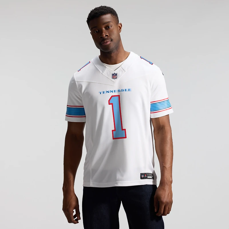 Men's Nike Cameron Ward White Tennessee Titans Vapor F.U.S.E. Sewn Down Limited Jersey