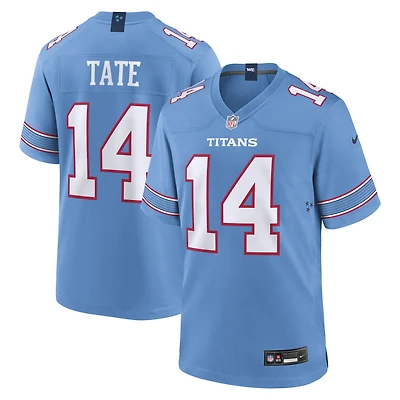 Maillot de match Nike Carnell Tate bleu clair pour homme, Tennessee Titans, choix premier tour n° 4 la draft NFL 2026