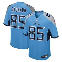 Maillot Nike Chigoziem Okonkwo bleu clair pour homme, équipe des Titans du Tennessee