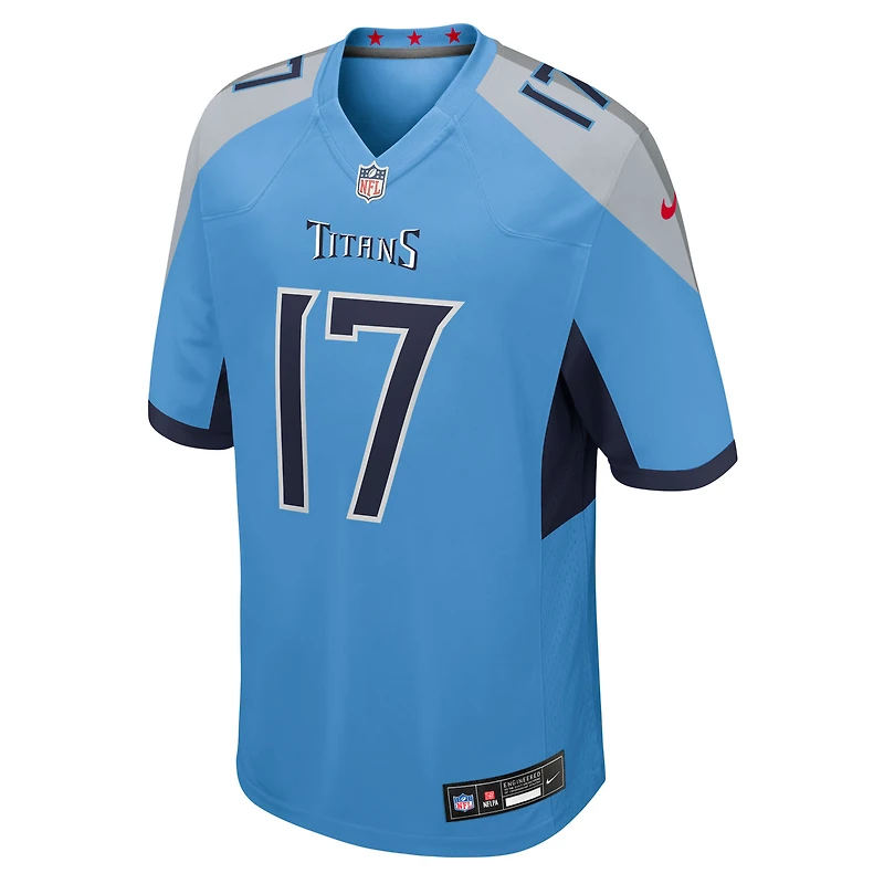 Men's Nike Chimere Dike  Light Blue Tennessee Titans Team Game Jersey
