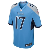 Men's Nike Chimere Dike  Light Blue Tennessee Titans Team Game Jersey