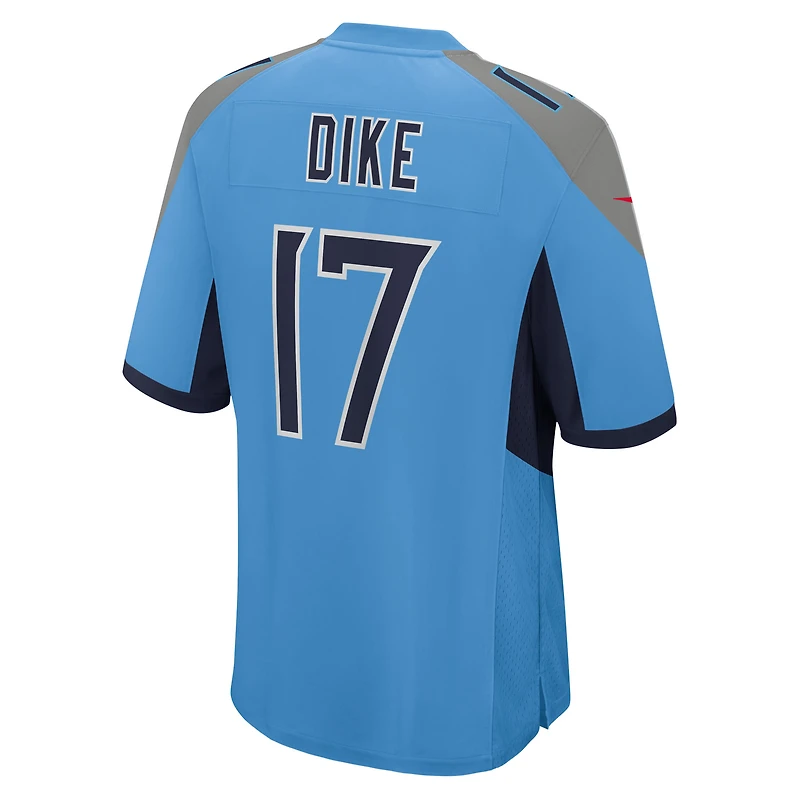 Men's Nike Chimere Dike  Light Blue Tennessee Titans Team Game Jersey