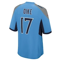 Men's Nike Chimere Dike  Light Blue Tennessee Titans Team Game Jersey
