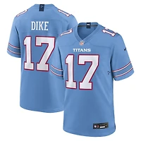 Men's Nike Chimere Dike  Light Blue Tennessee Titans Team Game Jersey