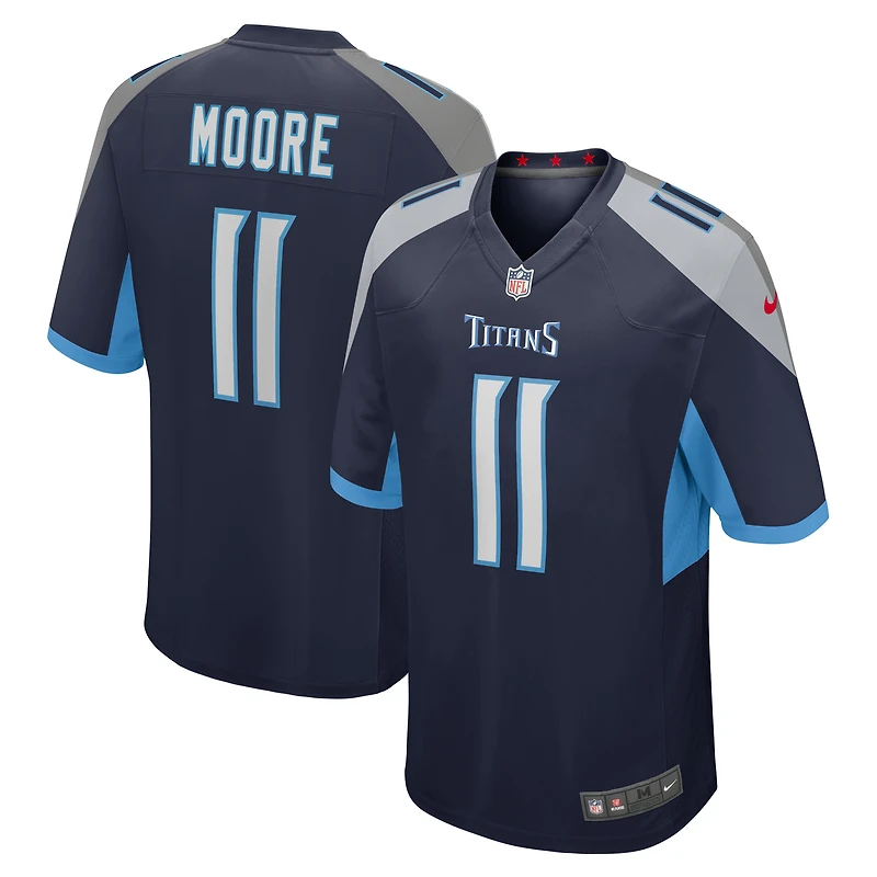 Men's Nike Chris Moore Navy Tennessee Titans Game Jersey