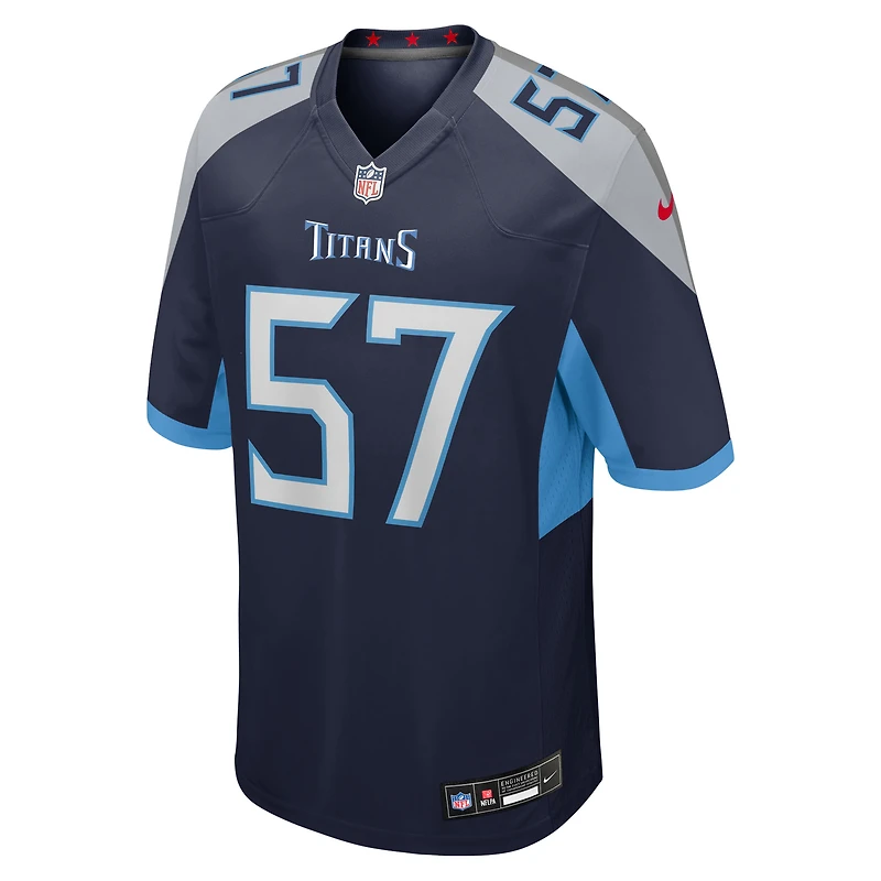 Men's Nike Curtis Jacobs  Navy Tennessee Titans Team Game Jersey