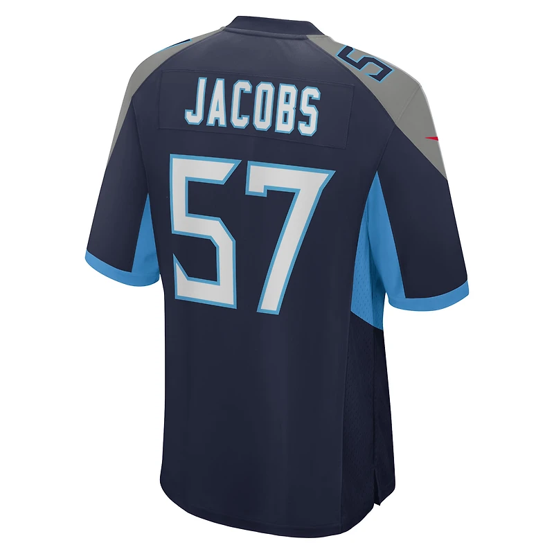 Men's Nike Curtis Jacobs  Navy Tennessee Titans Team Game Jersey