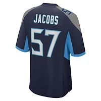 Men's Nike Curtis Jacobs  Navy Tennessee Titans Team Game Jersey
