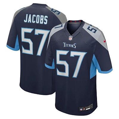 Men's Nike Curtis Jacobs  Navy Tennessee Titans Team Game Jersey