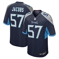 Men's Nike Curtis Jacobs  Navy Tennessee Titans Team Game Jersey