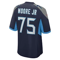 Maillot Nike Dan Moore Jr. bleu marine pour homme des Titans du Tennessee