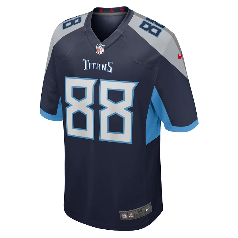 Maillot de match Nike David Martin-Robinson bleu marine Tennessee Titans pour homme