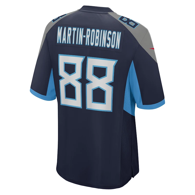 Maillot de match Nike David Martin-Robinson bleu marine Tennessee Titans pour homme