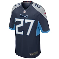 Men's Nike Eddie George Navy Tennessee Titans Game Retired Player Jersey