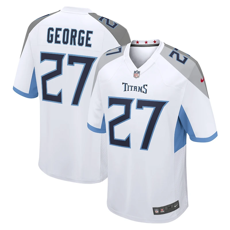 Men's Nike Eddie George White Tennessee Titans Retired Player Game Jersey
