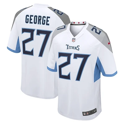 Men's Nike Eddie George White Tennessee Titans Retired Player Game Jersey
