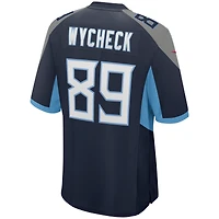 Maillot de joueur retraité Nike Frank Wycheck pour hommes, bleu marine, Tennessee Titans Game