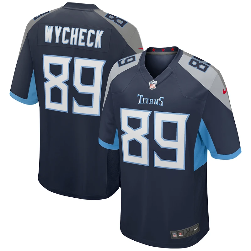 Maillot de joueur retraité Nike Frank Wycheck pour hommes, bleu marine, Tennessee Titans Game