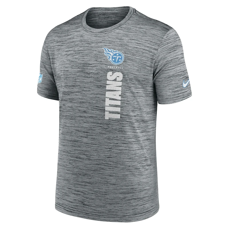 T-shirt Nike gris Tennessee Titans Sideline Velocity Dri-FIT pour homme