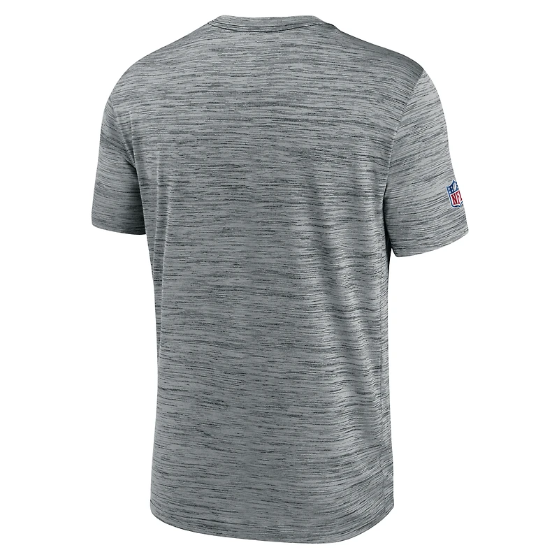 T-shirt Nike gris Tennessee Titans Sideline Velocity Throwback Logo Dri-FIT pour homme