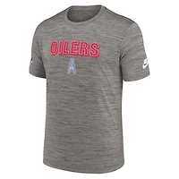 Men's Nike Heather Charcoal Tennessee Titans Oilers Throwback Sideline Alternate Performance T-Shirt