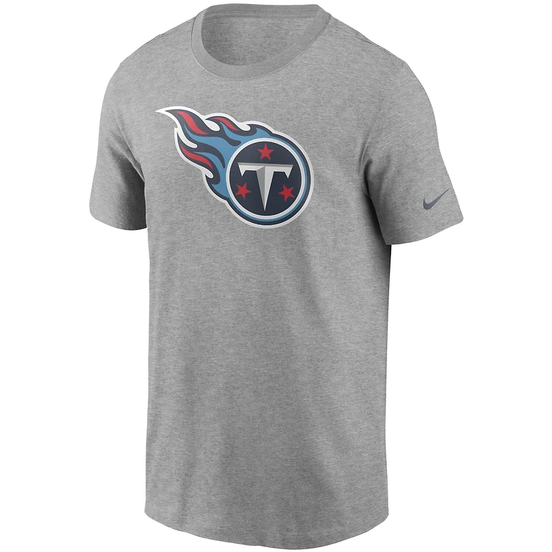 T-shirt essentiel Nike pour homme, gris chiné, logo Primetime des Tennessee Titans