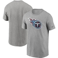 T-shirt essentiel Nike pour homme, gris chiné, logo Primetime des Tennessee Titans
