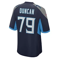 Men's Nike Jaelyn Duncan  Navy Tennessee Titans Team Game Jersey