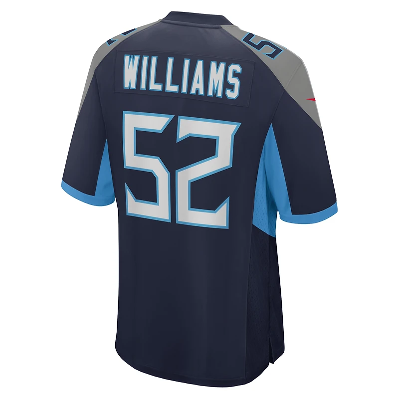 Maillot de match Nike James Williams bleu marine Tennessee Titans pour homme
