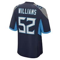 Maillot de match Nike James Williams bleu marine Tennessee Titans pour homme