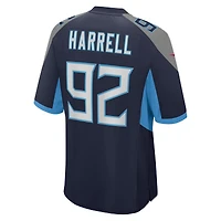 Men's Nike Jaylen Harrell  Navy Tennessee Titans Game Jersey