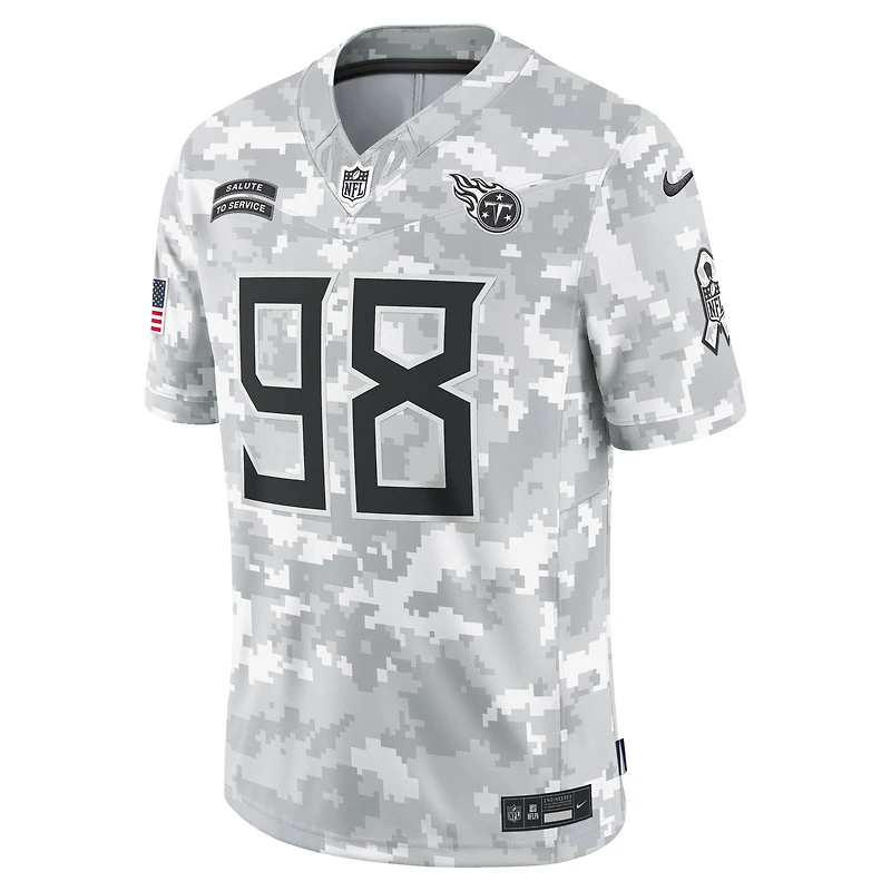 Maillot Nike Jeffery Simmons Arctic Camo Tennessee Titans 2024 Salute to Service Limited pour homme