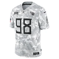 Maillot Nike Jeffery Simmons Arctic Camo Tennessee Titans 2024 Salute to Service Limited pour homme