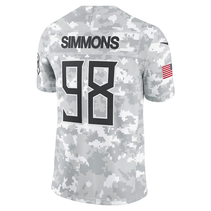 Maillot Nike Jeffery Simmons Arctic Camo Tennessee Titans 2024 Salute to Service Limited pour homme