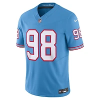 Nike Jeffery Simmons pour homme Bleu clair Tennessee Titans Vapor F.U.S.E. Maillot limité