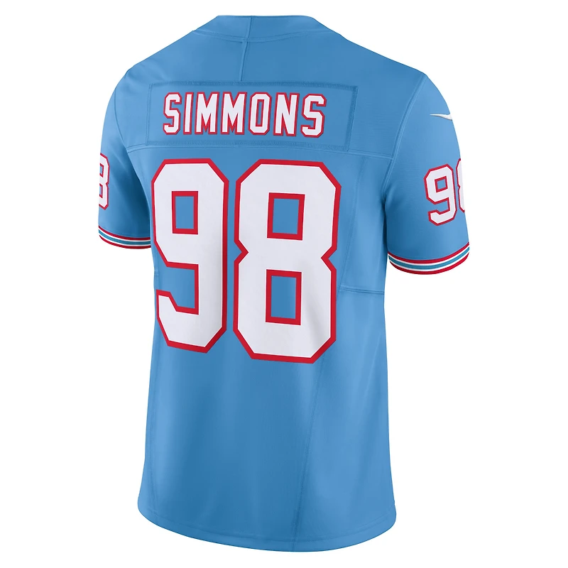 Men's Nike Jeffery Simmons Light Blue Tennessee Titans Vapor F.U.S.E. Limited Jersey