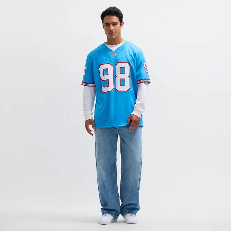 Men's Nike Jeffery Simmons Light Blue Tennessee Titans Vapor F.U.S.E. Limited Jersey