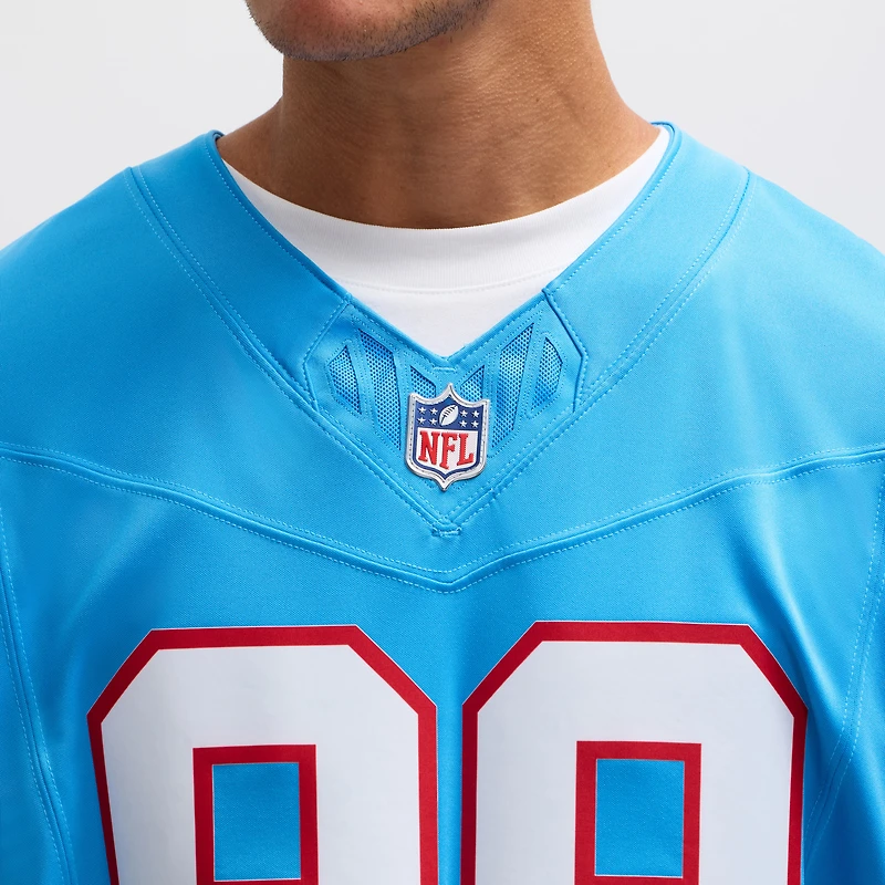 Men's Nike Jeffery Simmons Light Blue Tennessee Titans Vapor F.U.S.E. Limited Jersey