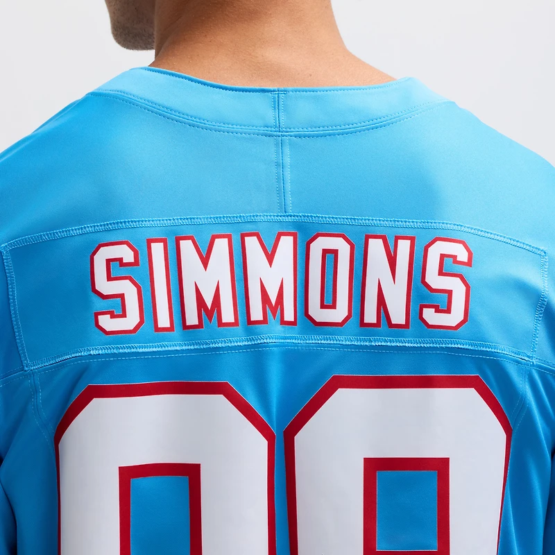 Nike Jeffery Simmons pour homme Bleu clair Tennessee Titans Vapor F.U.S.E. Maillot limité