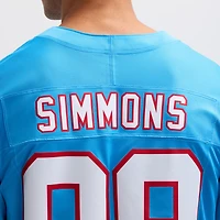 Nike Jeffery Simmons pour homme Bleu clair Tennessee Titans Vapor F.U.S.E. Maillot limité
