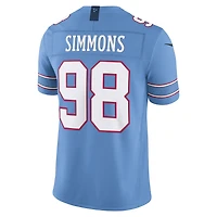 Men's Nike Jeffery Simmons Light Blue Tennessee Titans Vapor F.U.S.E. Stitched Limited Jersey