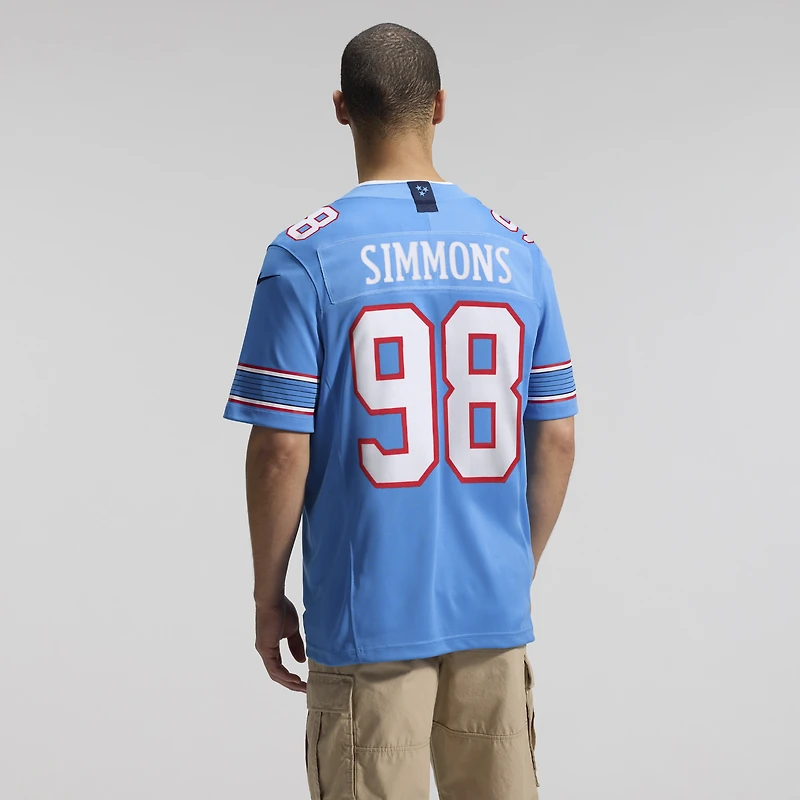 Maillot Nike Jeffery Simmons blanc Tennessee Titans Vapor F.U.S.E. édition limitée cousue