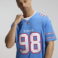 Maillot Nike Jeffery Simmons blanc Tennessee Titans Vapor F.U.S.E. édition limitée cousue