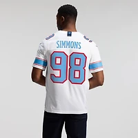 Men's Nike Jeffery Simmons White Tennessee Titans Vapor F.U.S.E. Sewn Down Limited Jersey