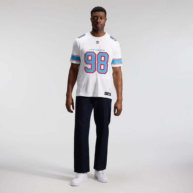 Men's Nike Jeffery Simmons White Tennessee Titans Vapor F.U.S.E. Sewn Down Limited Jersey