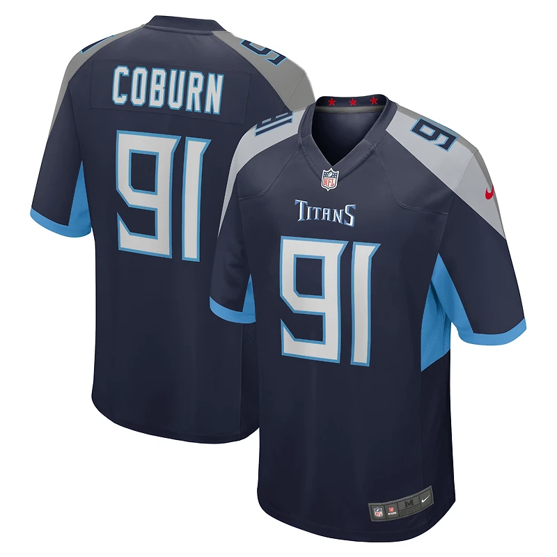 Maillot de match Nike Keondre Coburn bleu marine Tennessee Titans pour homme
