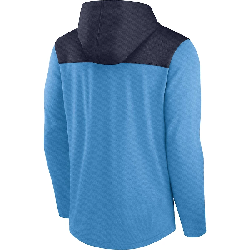 Sweat à capuche Nike Tennessee Titans Athletic Lockup pour Homme Bleu Clair/Bleu Marine