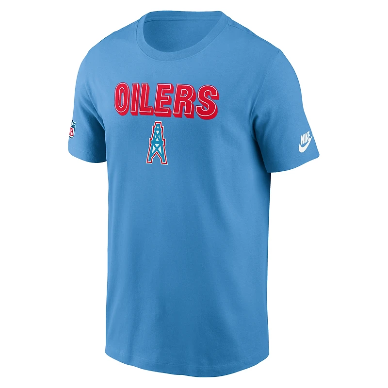 T-shirt Nike bleu clair pour homme, Alt Pack Onside Conversion Performance, Tennessee Titans