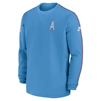 Men's Nike Light Blue Tennessee Titans Alternate Logo Coach Long Sleeve Top
